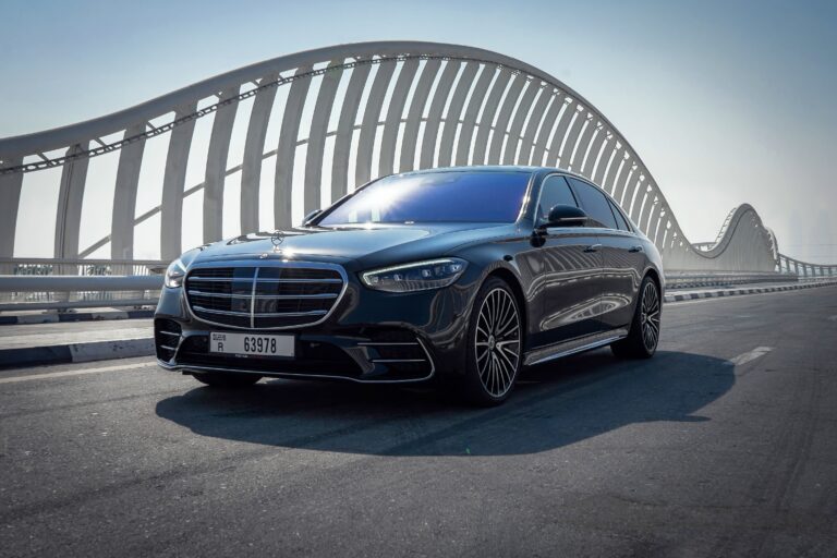 Luxurious black Mercedes S500 2021 for rent in Dubai offering premium comfort advanced technology and powerful performance