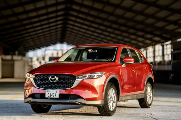 Stylish red Mazda CX-5 2023 for rent in Dubai offering a perfect blend of modern design advanced features and smooth performance for a comfortable driving experience