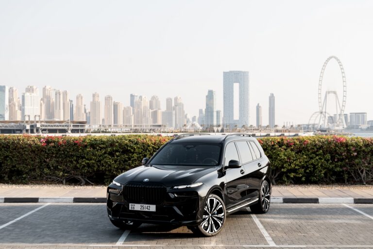 Elegant black BMW X7 2023 for rent in Dubai offering luxurious comfort advanced technology and powerful performance for an exceptional driving experience