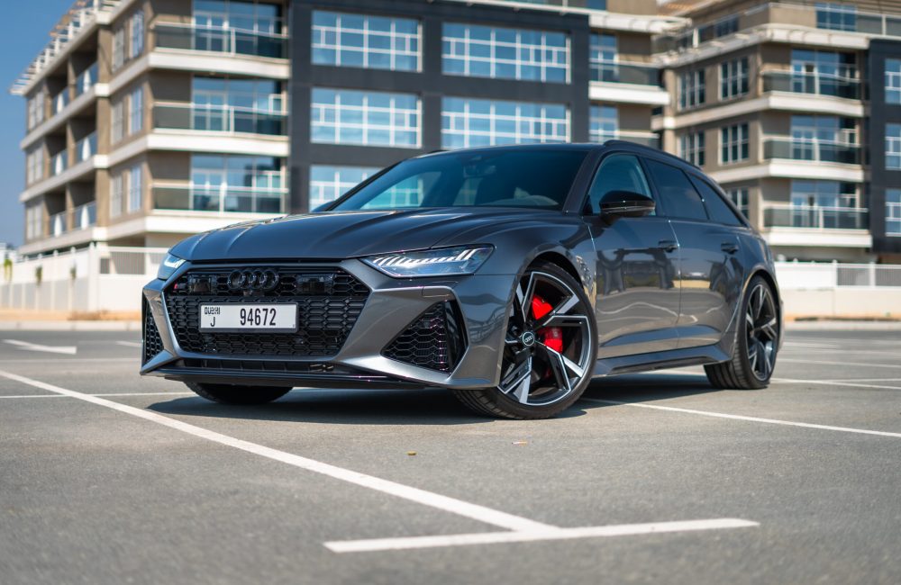 Luxury grey Audi RS6 2022 available for rent in Dubai ultimate blend of style and performance