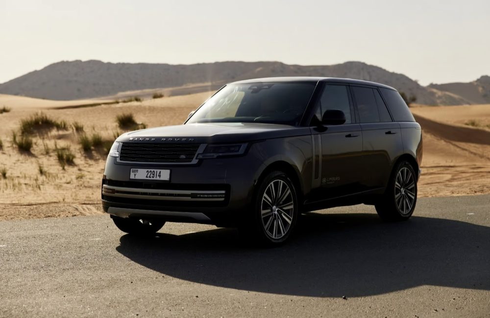 Elegant grey Range Rover Vogue HSE 2023 for rent in Dubai offering unmatched luxury advanced technology and superior performance