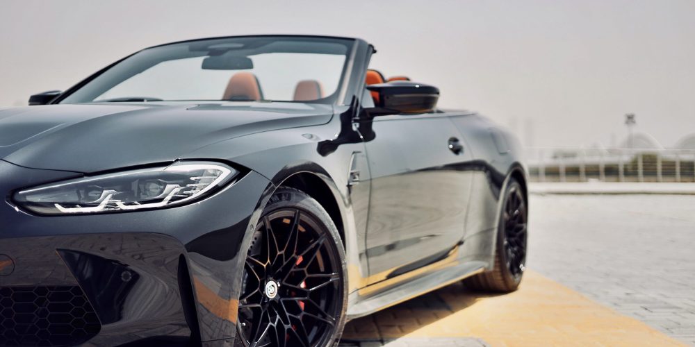 Powerful BMW M4 Competition Cabrio for rent in Dubai offering an exhilarating open-top driving experience with high-performance engineering and luxurious comfort