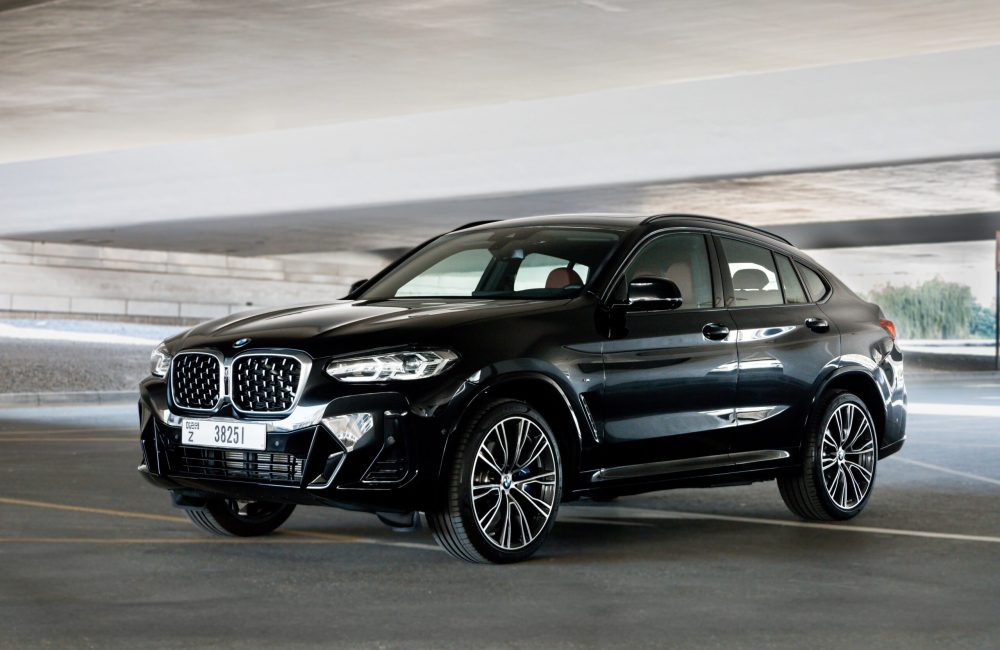 Sleek black BMW X4 for rent in Dubai combining luxurious comfort advanced features and dynamic performance