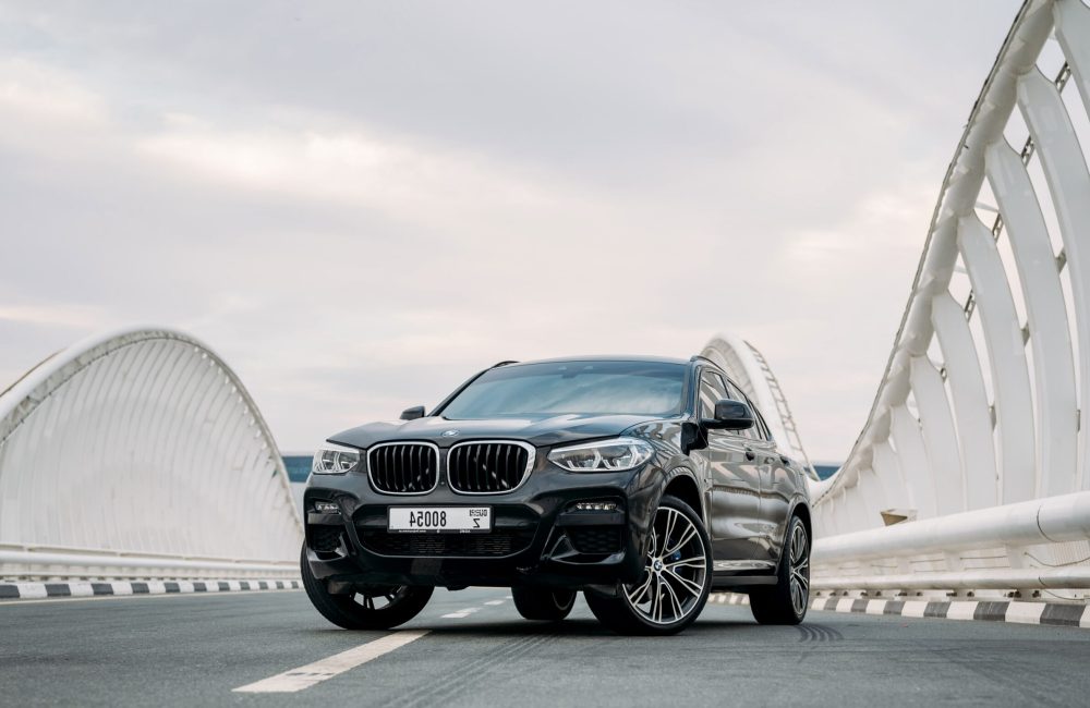 Sleek black BMW X4 2021 for rent in Dubai offering luxury sporty design and exceptional performance