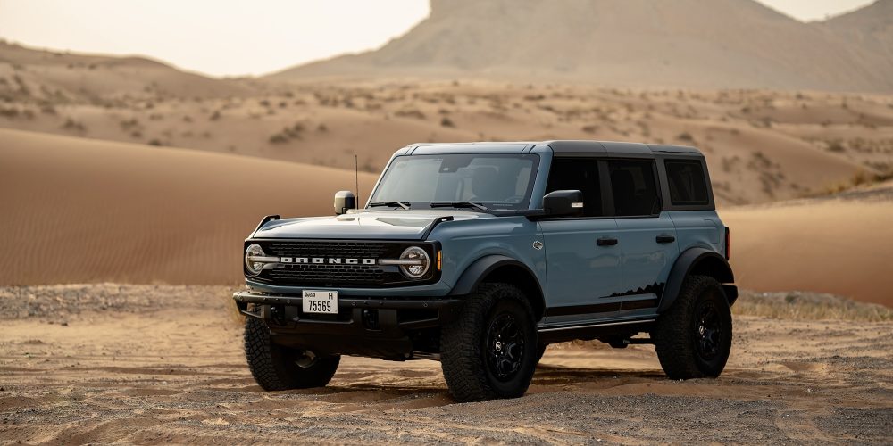 Rent Ford Bronco Blue 2023 in Dubai